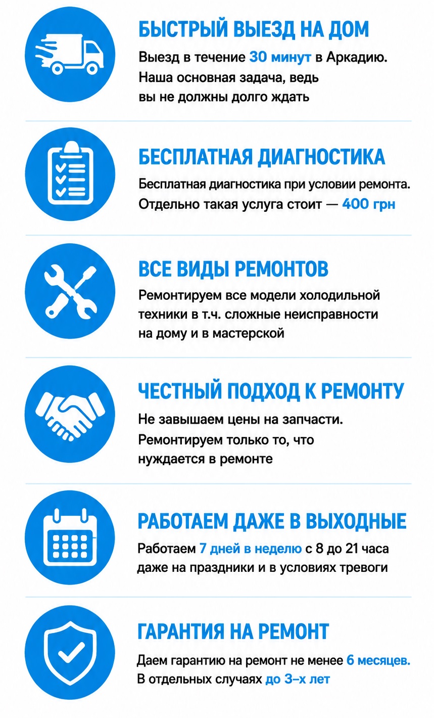 Ремонт холодильников в Аркадии (Одесса)